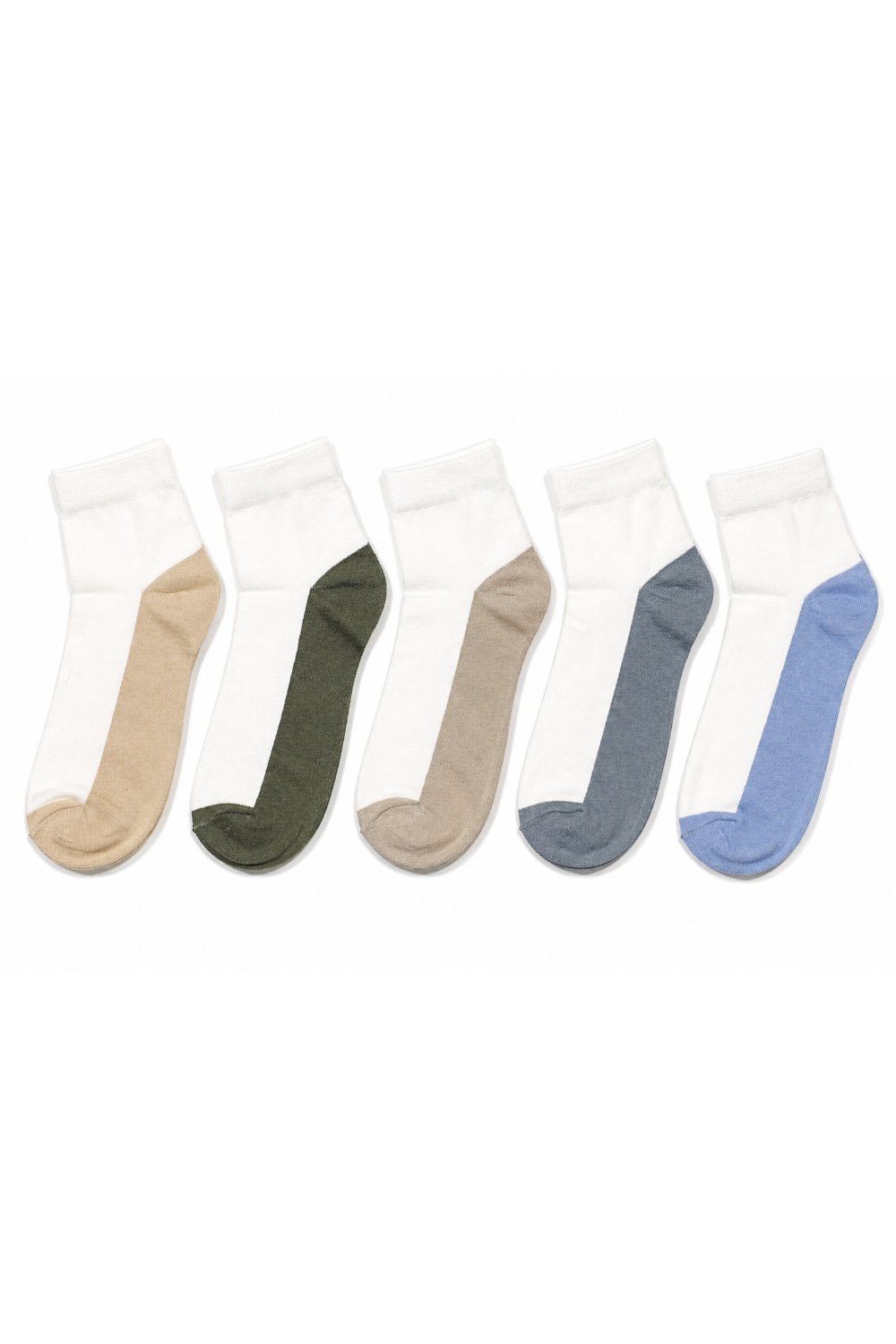 Pack of 5 Classy Ankle White Color socks for Men