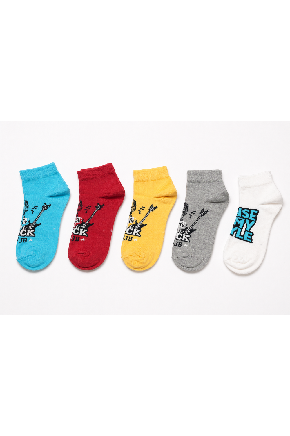 Pack of 5 Rockstar Ankle Socks for Men