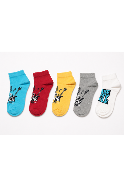 Pack of 5 Rockstar Ankle Socks for Men