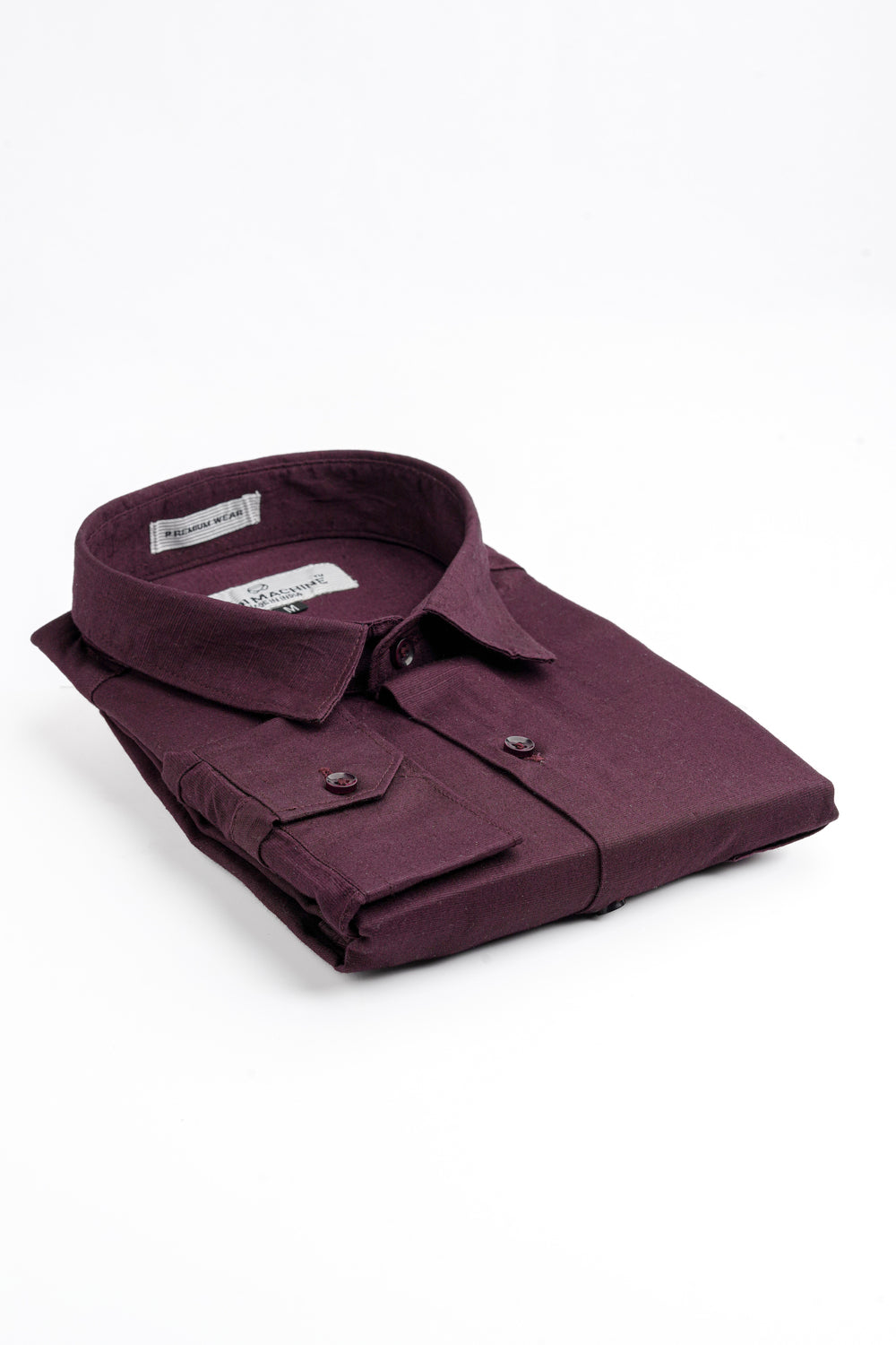Folded Purple colour Rodi Machine shirt on a white background