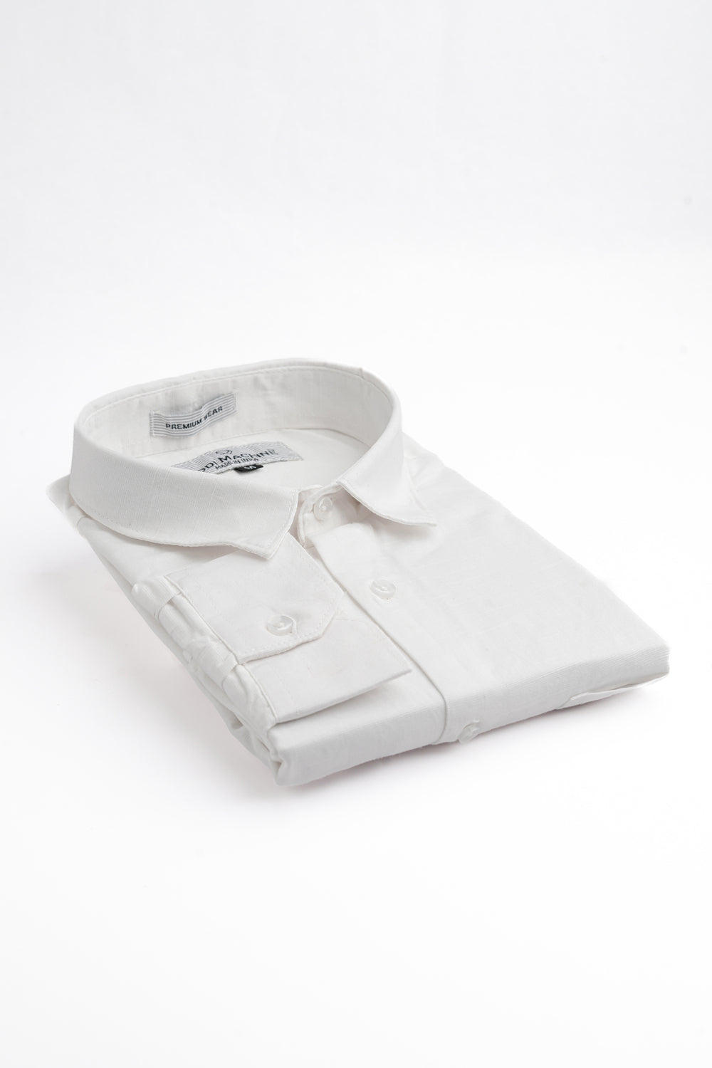 White colour Rodi Machine shirt on a white background