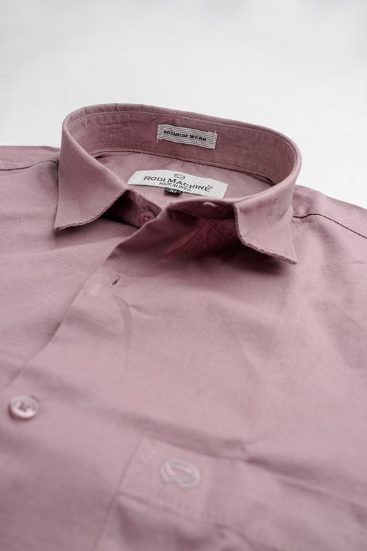 Lavender Color Linen Blend Shirt