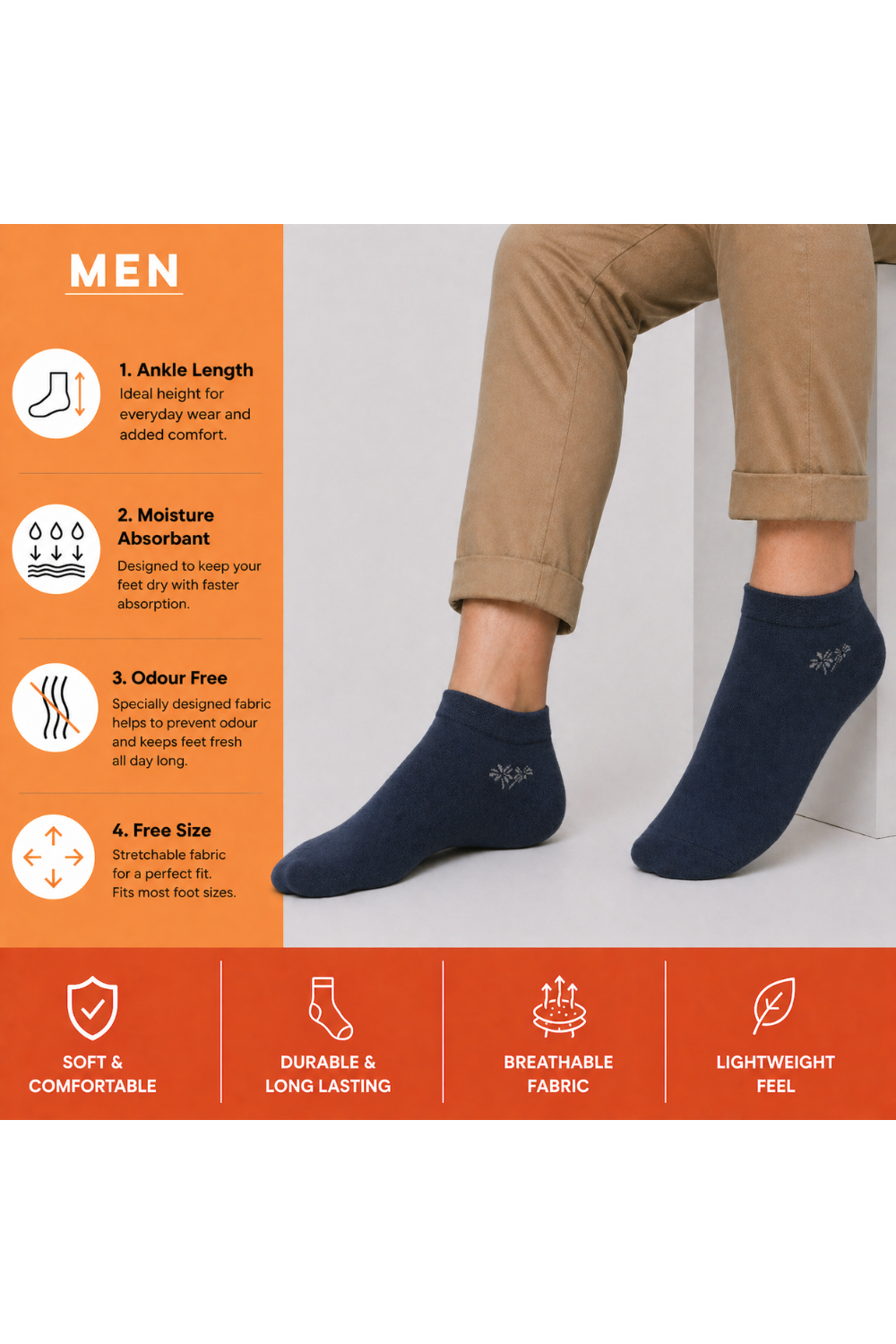 Ankle Prism Assorted Socks for Men