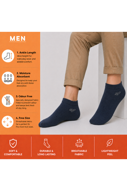 Pack of 5 Ankle Prism Assorted Socks for Men