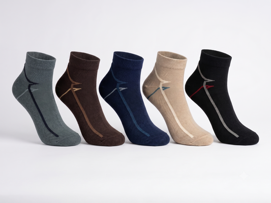 Rodimachine Comfortable Everyday Ankle Length Cotton Socks Set