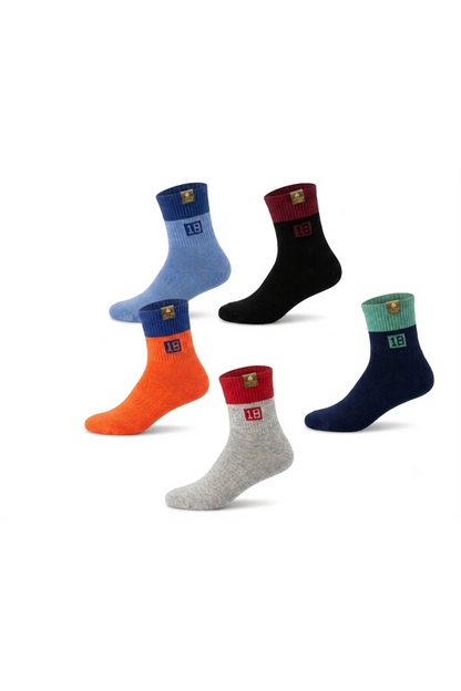 Pack of 5 1EIGHT men ankle multicolor socks