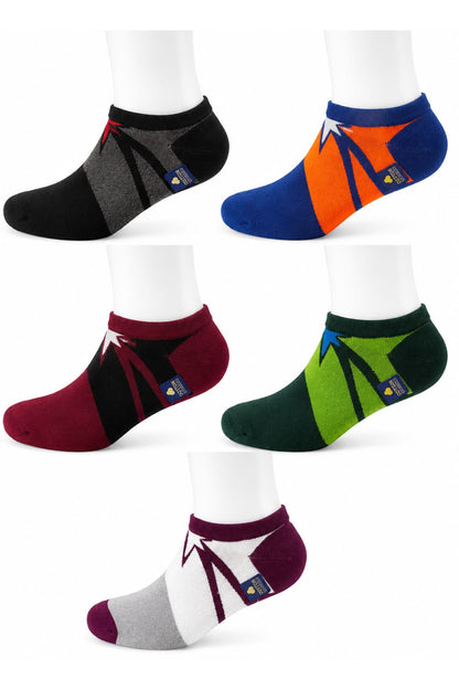 Pack of 5 SMASH men ankle multicolor socks