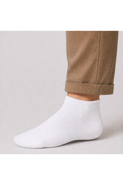 Pack of 5 White socks Ankle For Men